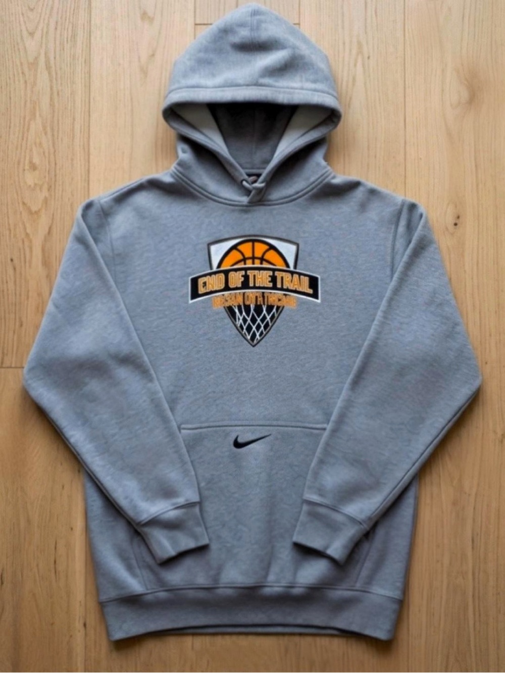 Vintage Nike Oregon Basketball Hoodie End Of Trail Size Med. Grey